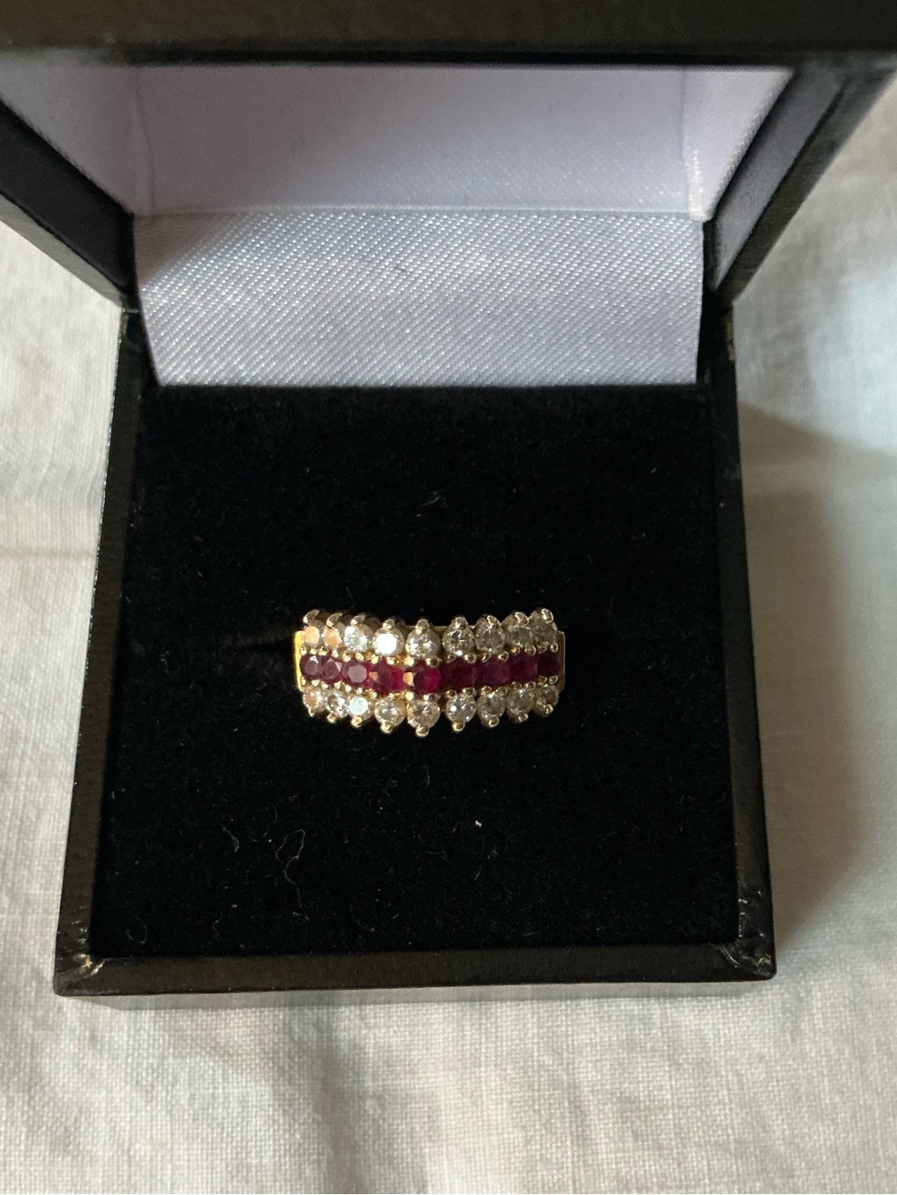 14kt yellow gold ruby and diamond ring (135-10B)